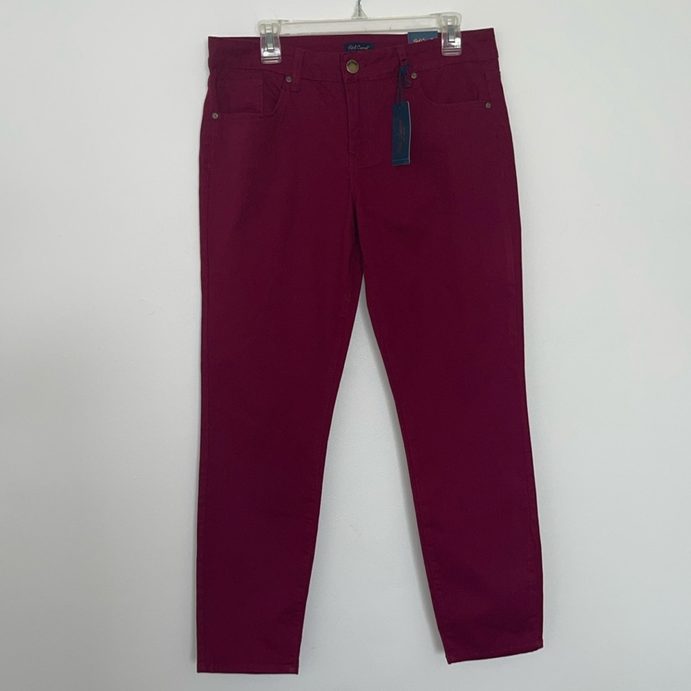 Red Camel Jeans Skinny Slim Fit Burgundy Junior Size 15 NEW